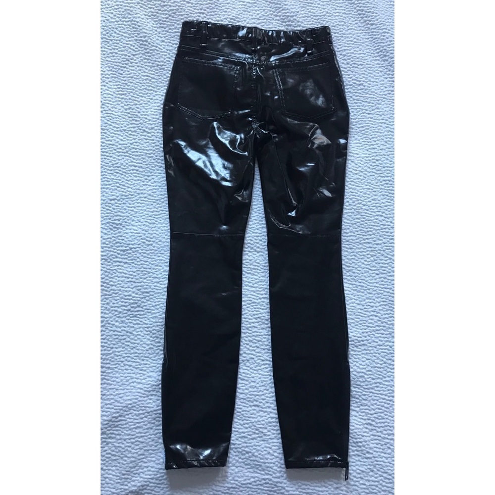 Rag & Bone Black Patent Skinny RBW23 Zipper Accent - Picture 6 of 8